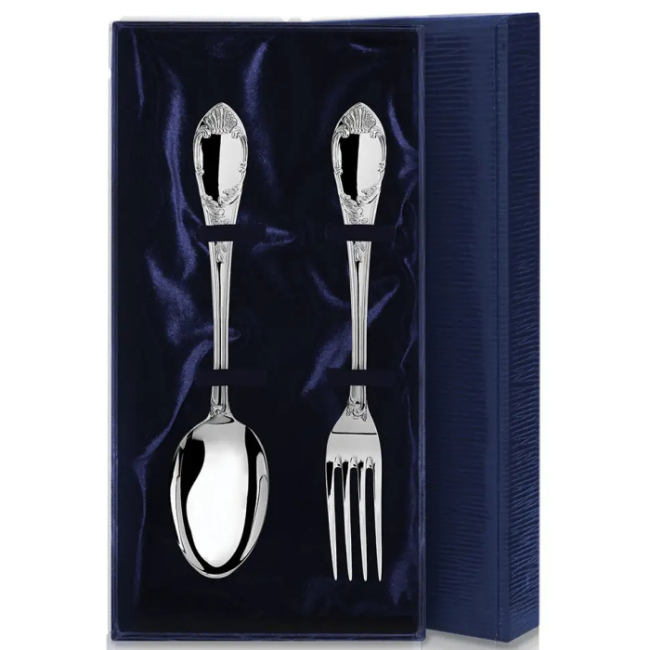 Серебряный столовый набор "Престиж": вилка и ложка, на 1 персону Серебряный столовый набор "Престиж": вилка и ложка, на 1 персону