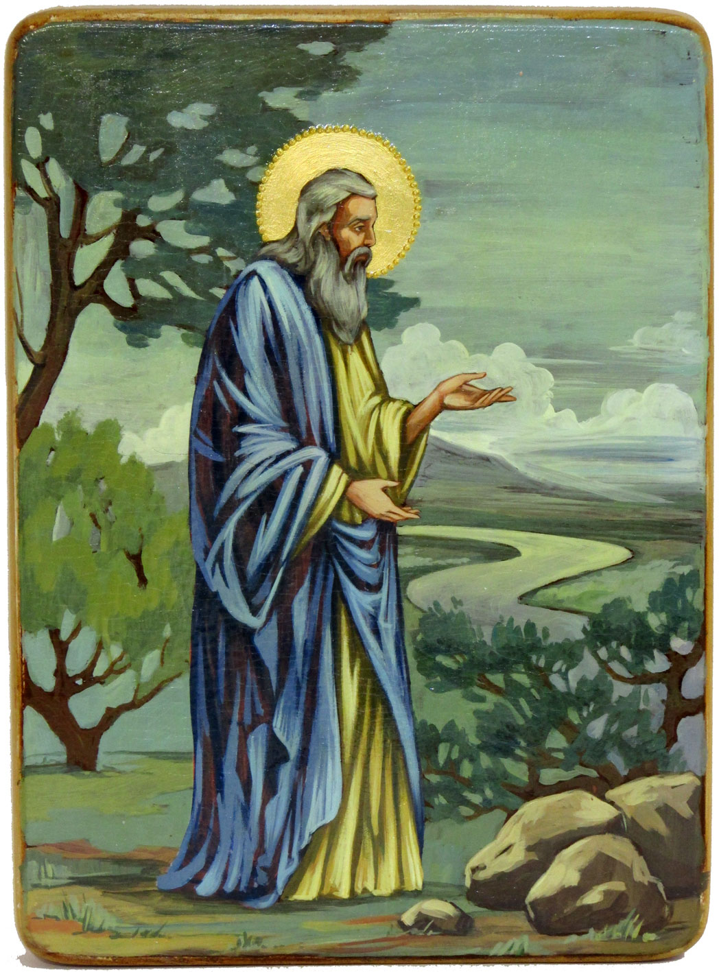 Живописная икона "Святой праотец Адам" на кипарисе - купить в Москве | Мосподарок 