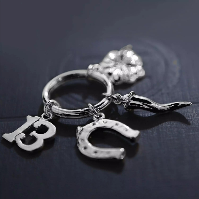 Серебряный брелок для ключей "На счастье" - артикул: AK01341 - стоимость: 14 400 руб. Серебряный брелок для ключей "На счастье" - артикул: AK01341 | Мосподарок