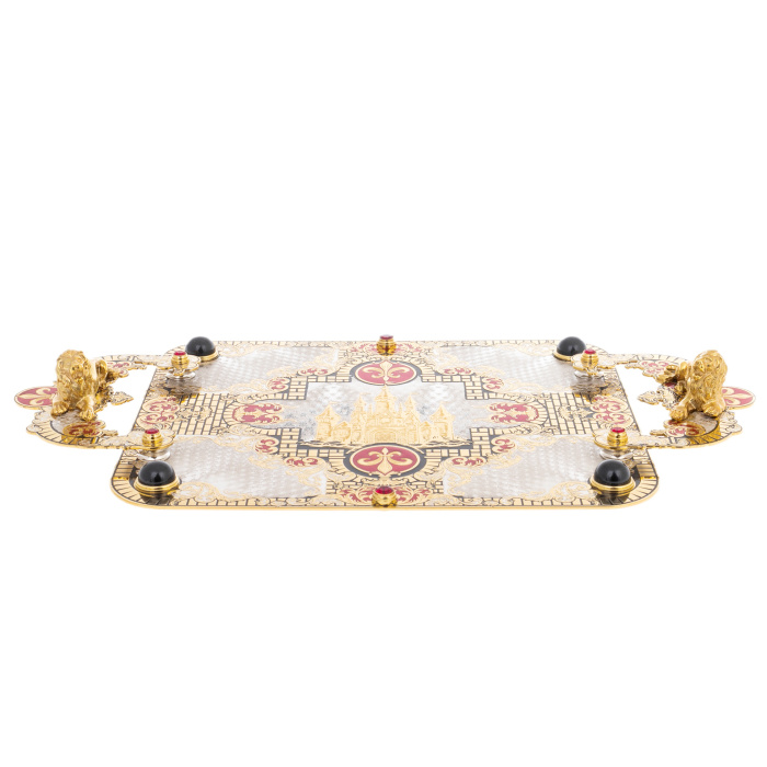 Набор для водки "Царский" с нефритом, на 6 персон, Златоуст - артикул: 301415 | Мосподарок 