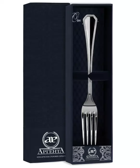 Серебряная столовая вилка "Элегант" - артикул: AK01677 - стоимость: 23 800 руб. Серебряная столовая вилка "Элегант" - артикул: AK01677 | Мосподарок