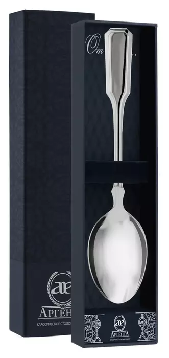 Серебряная столовая ложка "Русская" - артикул: AK01696 - стоимость: 27 500 руб. Серебряная столовая ложка "Русская" - артикул: AK01696 | Мосподарок