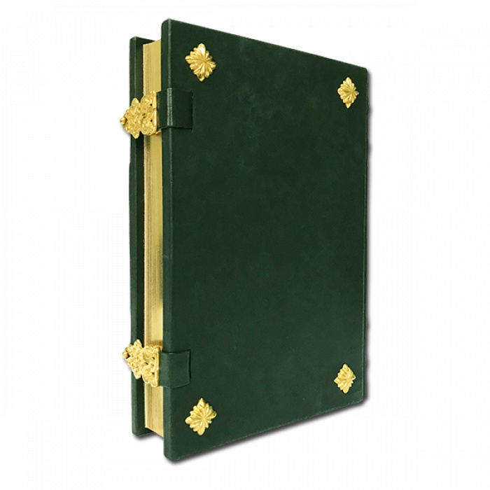 Коран с филигранью (золото) с гранатами и гидротермальными изумрудами - артикул: 800111 | Мосподарок 