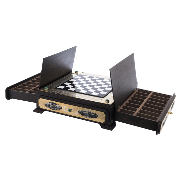 Шахматы из белого мрамора и долерита "Баталия" Златоуст - артикул: 301220 | Мосподарок 