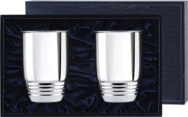 Набор стаканов из серебра "Рифлёные 250" на 2 персоны Набор стаканов из серебра "Рифлёные 250" на 2 персоны