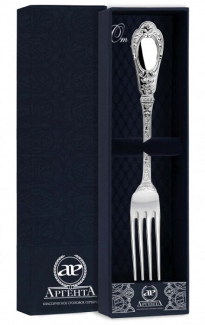 Серебряная столовая вилка "Фамильная" Серебряная столовая вилка "Фамильная"