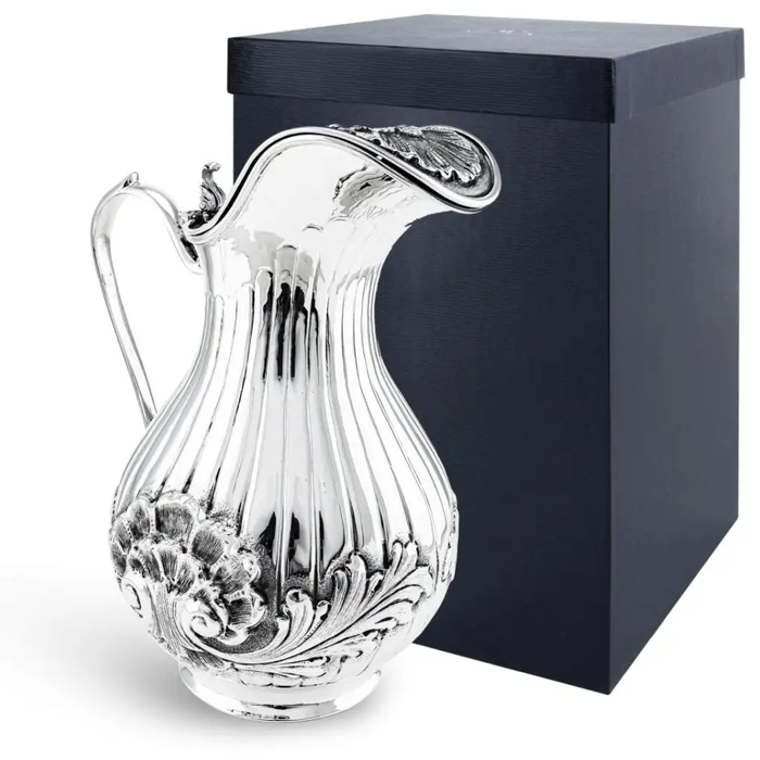 Кувшин серебряный "Раковина" с крышкой в футляре - артикул: AK01751 | Мосподарок 
