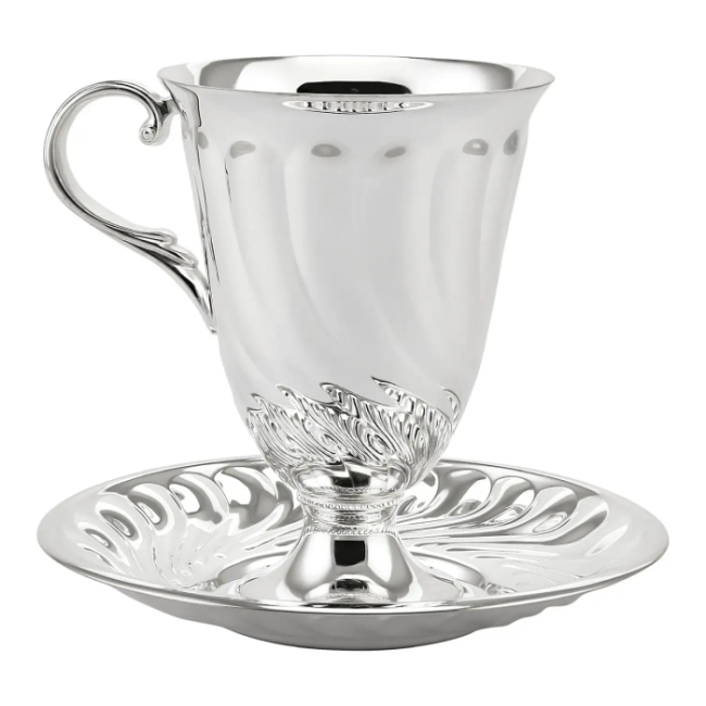 Серебряная чашка с блюдцем №19 Серебряная чашка с блюдцем №19
