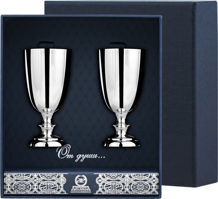 Набор рюмок для водки из серебра №1 на 2 персоны - артикул: AK01307 - стоимость: 25 500 руб. Набор рюмок для водки из серебра №1 на 2 персоны - артикул: AK01307 | Мосподарок