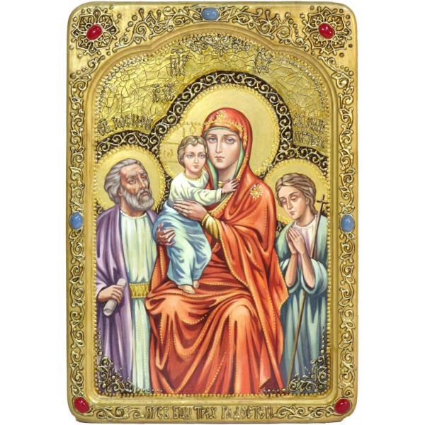 Живописная икона Пресвятой Богородицы "Трех Радостей" - артикул: 810911 | Мосподарок 