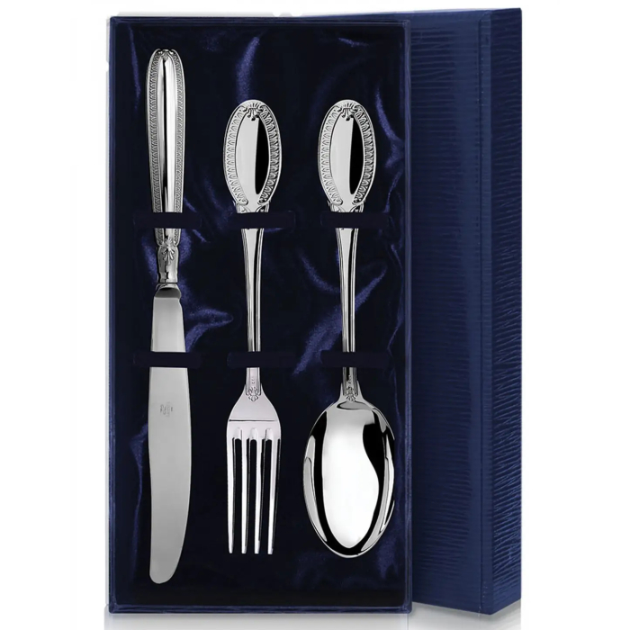 Набор из 3 столовых серебряных приборов "Император" на 1 персону - артикул: AK01389 - стоимость: 75 100 руб. Набор из 3 столовых серебряных приборов "Император" на 1 персону - артикул: AK01389 | Мосподарок