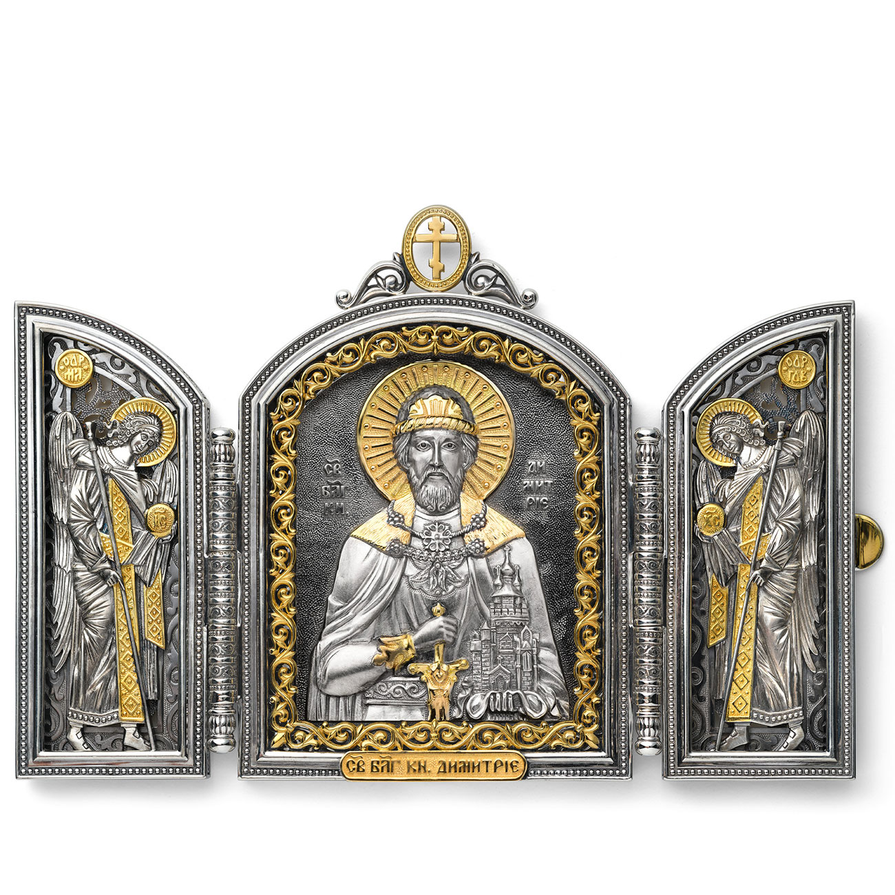 Серебряный складень «Святой Димитрий»