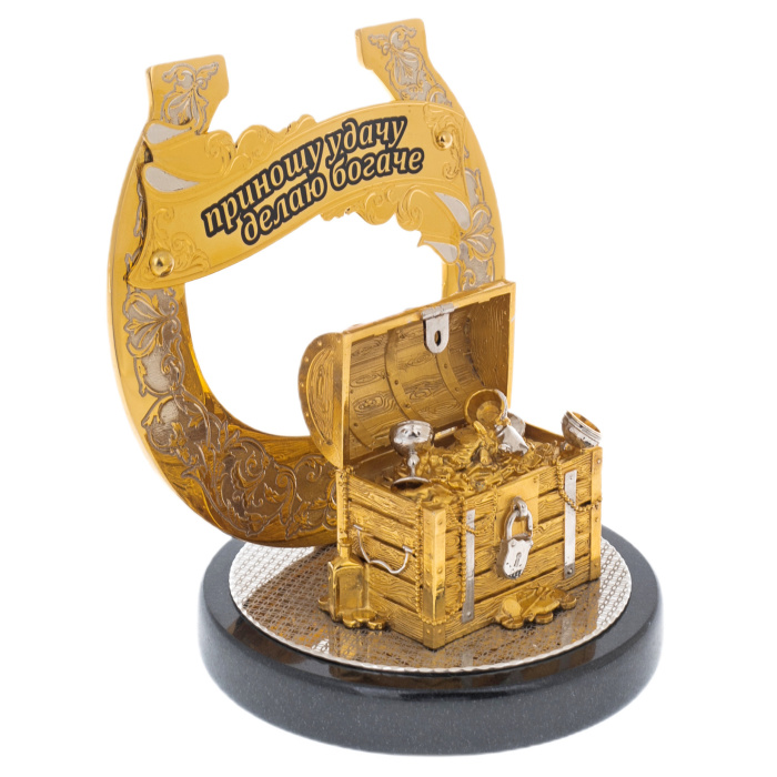 Сувенир "На удачу" с подставкой из долерита, Златоуст - артикул: 301337 | Мосподарок 