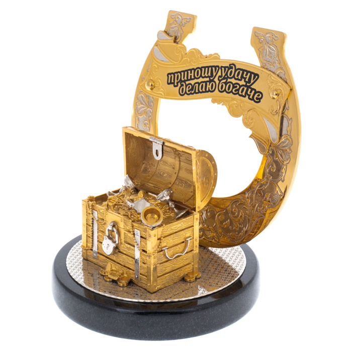Сувенир "На удачу" с подставкой из долерита, Златоуст - артикул: 301337 | Мосподарок 