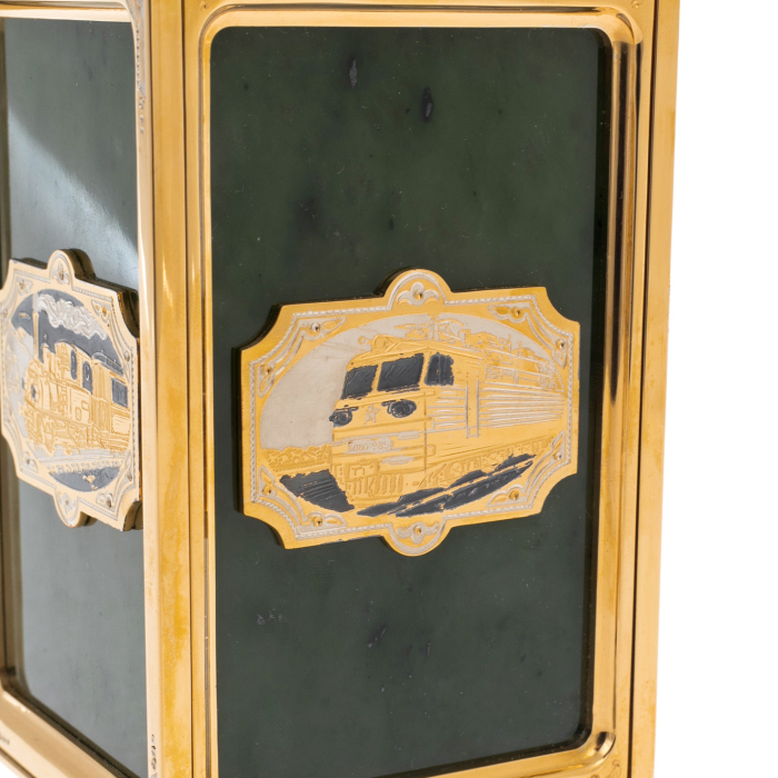 Сувенир из нефрита "Фонарь ЖД" Златоуст - артикул: 301549 | Мосподарок 