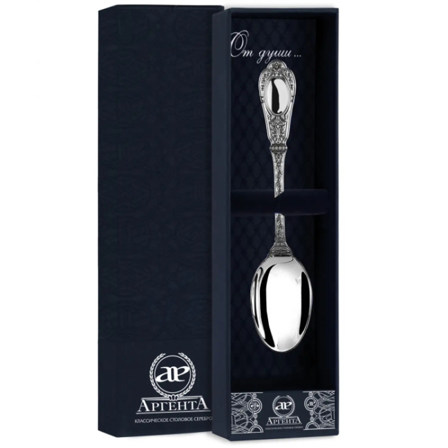 Серебряная чайная ложка "Фамильная" Серебряная чайная ложка "Фамильная"