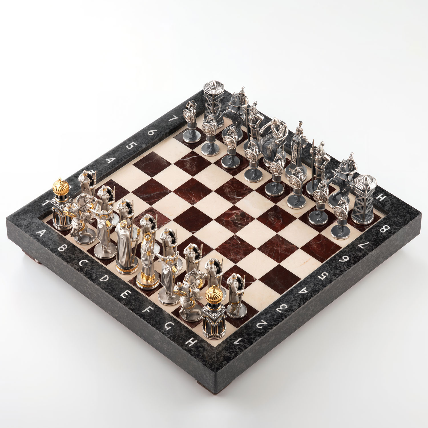 Серебряные шахматы «Московия против Орды» - артикул: ALT12059 | Мосподарок 