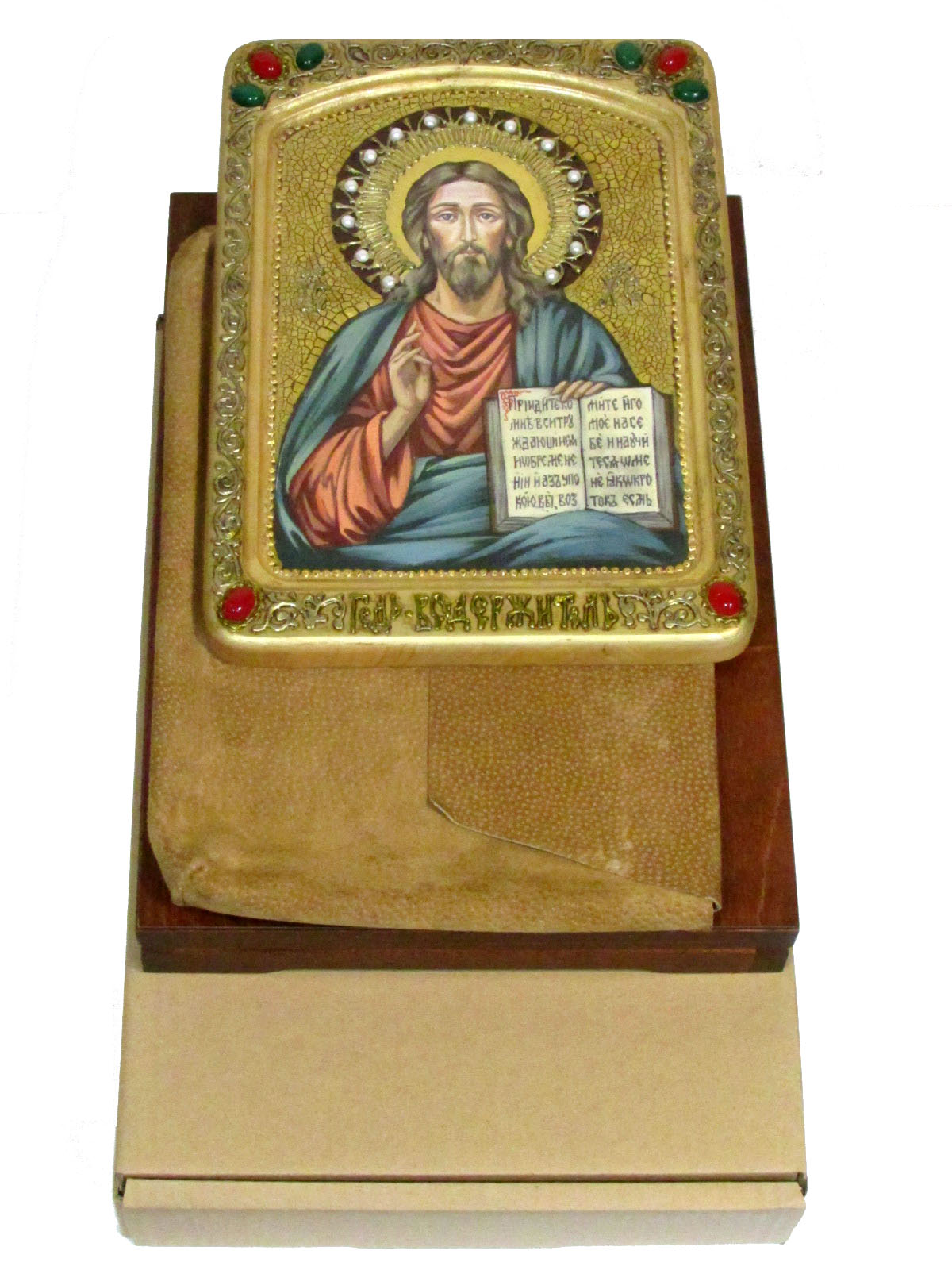 Живописная икона "Господь Вседержитель" на кипарисе - купить в Москве | Мосподарок 