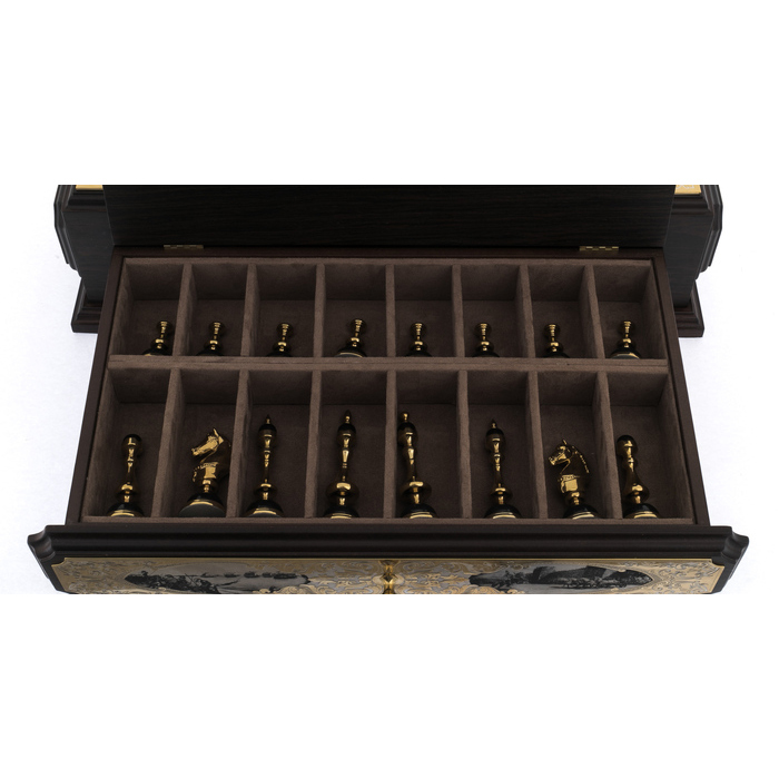 Шахматы из белого мрамора и долерита "Баталия" Златоуст - артикул: 301220 | Мосподарок 