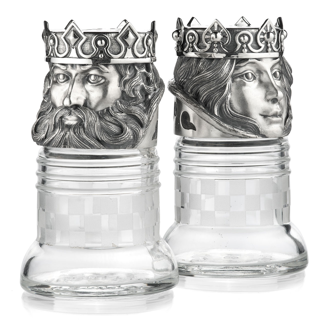 Серебряный набор для специй "Шахматные король и королева" - артикул: ALT01565 | Мосподарок 
