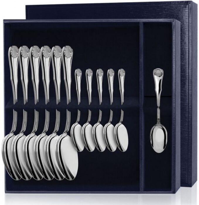 Серебряный столовый набор "Визит" 12 предметов, на 6 персон - артикул: AK01187 - стоимость: 198 800 руб. Серебряный столовый набор "Визит" 12 предметов, на 6 персон - артикул: AK01187 | Мосподарок