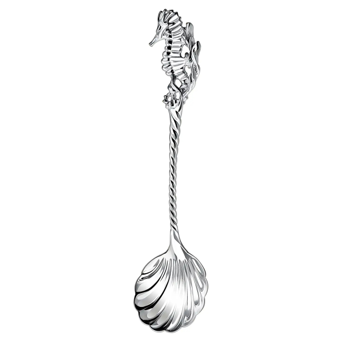 Серебряная чайная ложка "Морской конек" - артикул: AK01317 | Мосподарок 