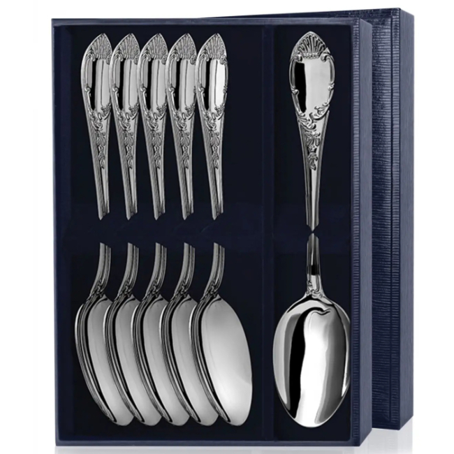 Серебряный набор столовых ложек "Престиж" на 6 персон Серебряный набор столовых ложек "Престиж" на 6 персон