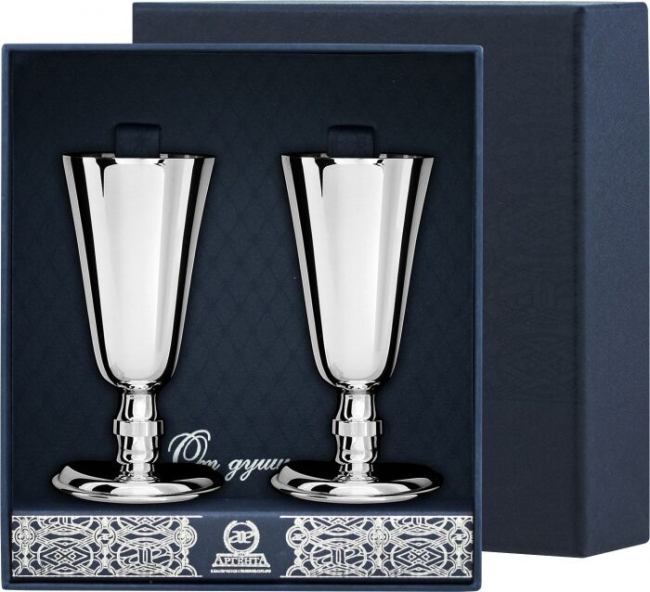 Набор рюмок для водки из серебра №4 на 2 персоны