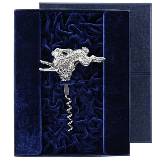 Серебряный штопор "Заяц" с чернением Серебряный штопор "Заяц" с чернением