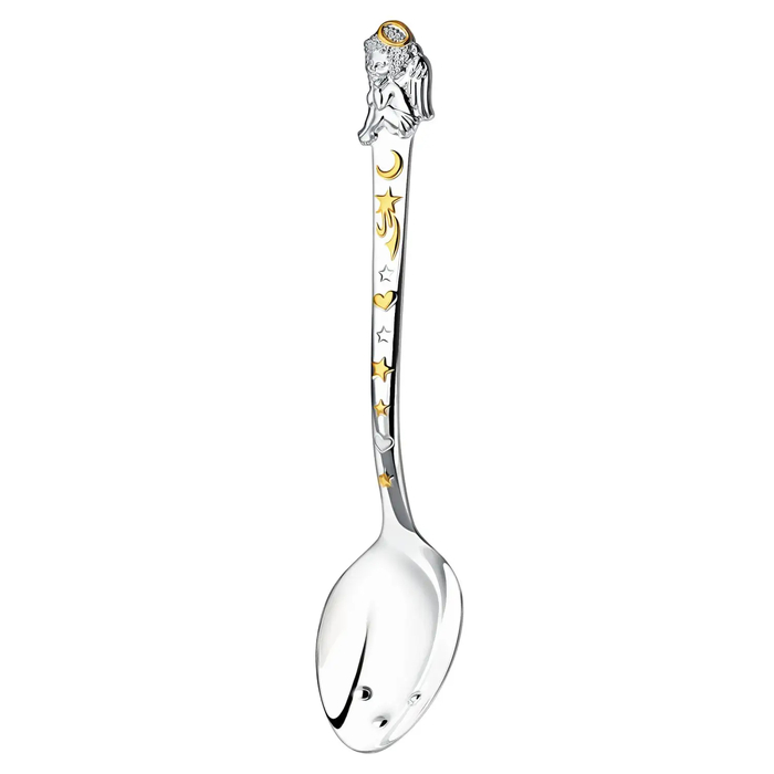 Набор серебряный для малышей DODO "Ангел": ложка с позолотой и погремушка, на 1 персону - артикул: AK01745 | Мосподарок 