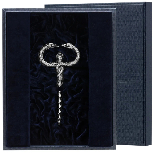 Штопор серебряный "Змея" в футляре Штопор серебряный "Змея" в футляре