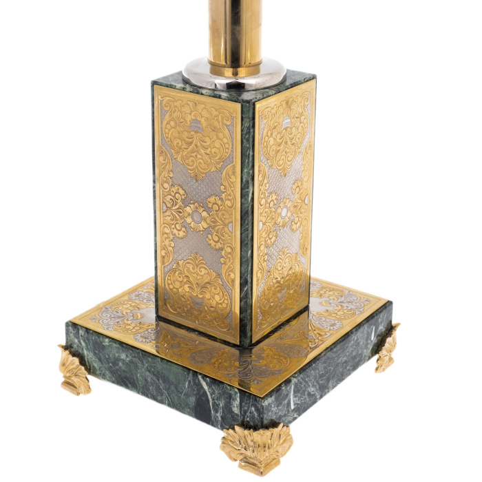 Лампа настольная из змеевика "Дворцовая" Златоуст - артикул: 301519 | Мосподарок 