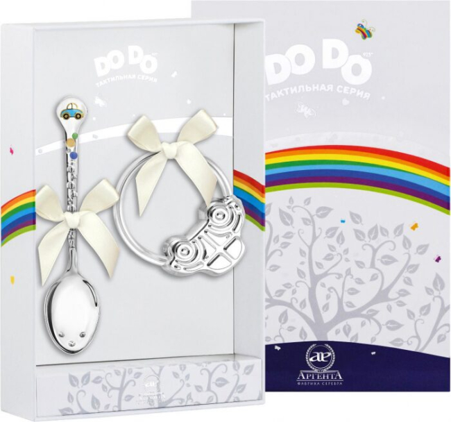 Набор серебряный для малышей DODO "Машинка" (2 предмета) Набор серебряный для малышей DODO "Машинка" (2 предмета)