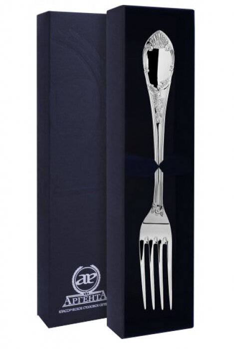 Серебряная столовая вилка "Престиж" в футляре - артикул: AK01661 - стоимость: 26 800 руб. Серебряная столовая вилка "Престиж" в футляре - артикул: AK01661 | Мосподарок