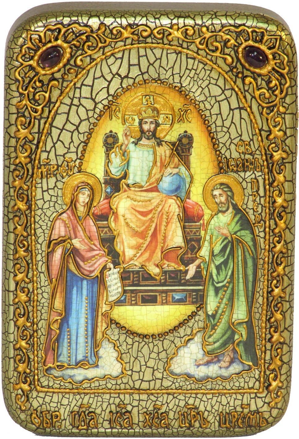 Настольная икона "Царь Царем" на мореном дубе - купить в Москве | Мосподарок 