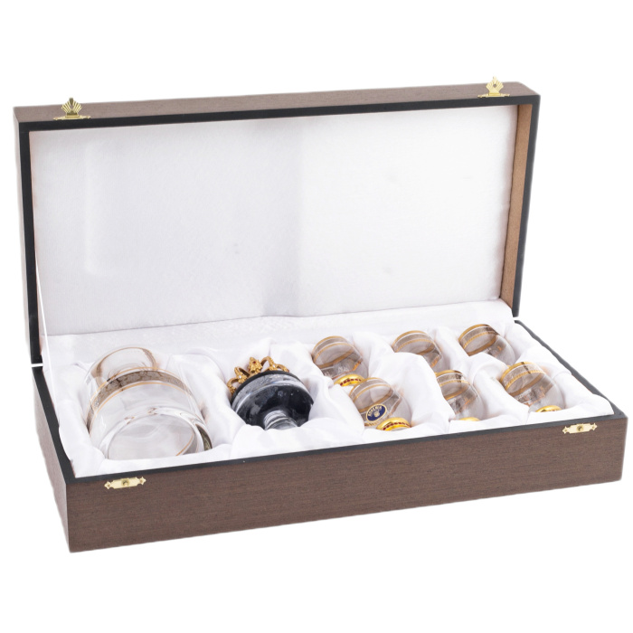 Набор для водки "Царский" с нефритом, на 6 персон, Златоуст - артикул: 301415 | Мосподарок 