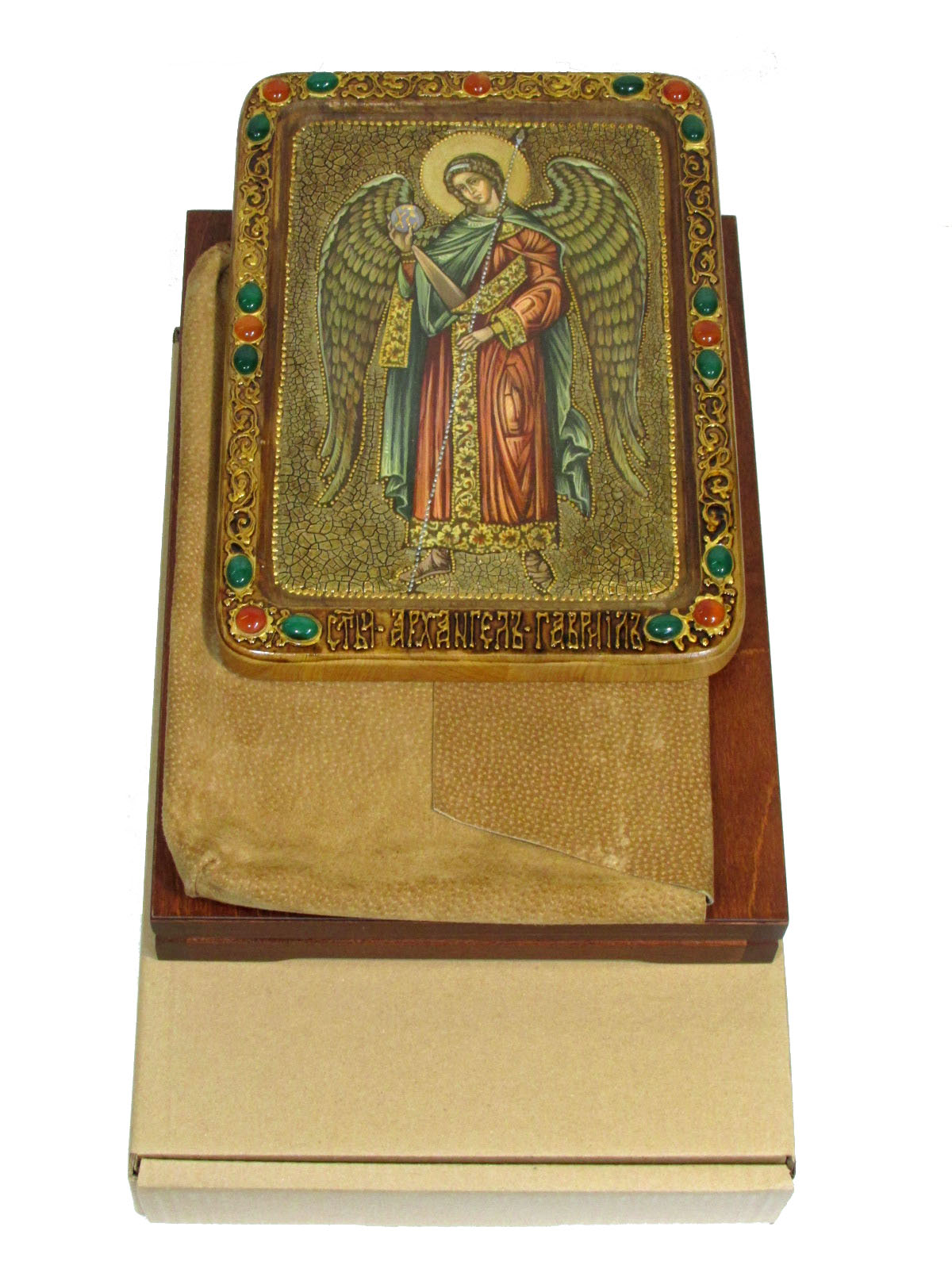 Живописная икона "Архангел Гавриил" на кипарисе - купить в Москве | Мосподарок 