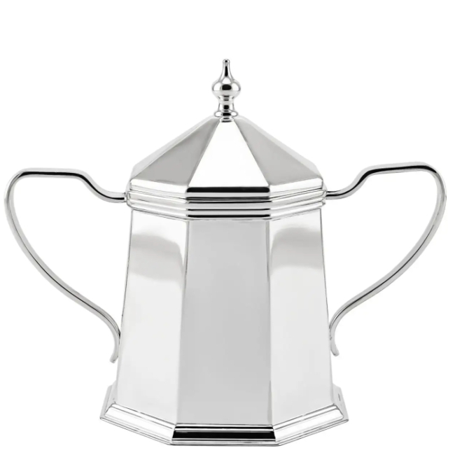 Серебряная сахарница восьмиугольная на 2 порции Серебряная сахарница восьмиугольная на 2 порции