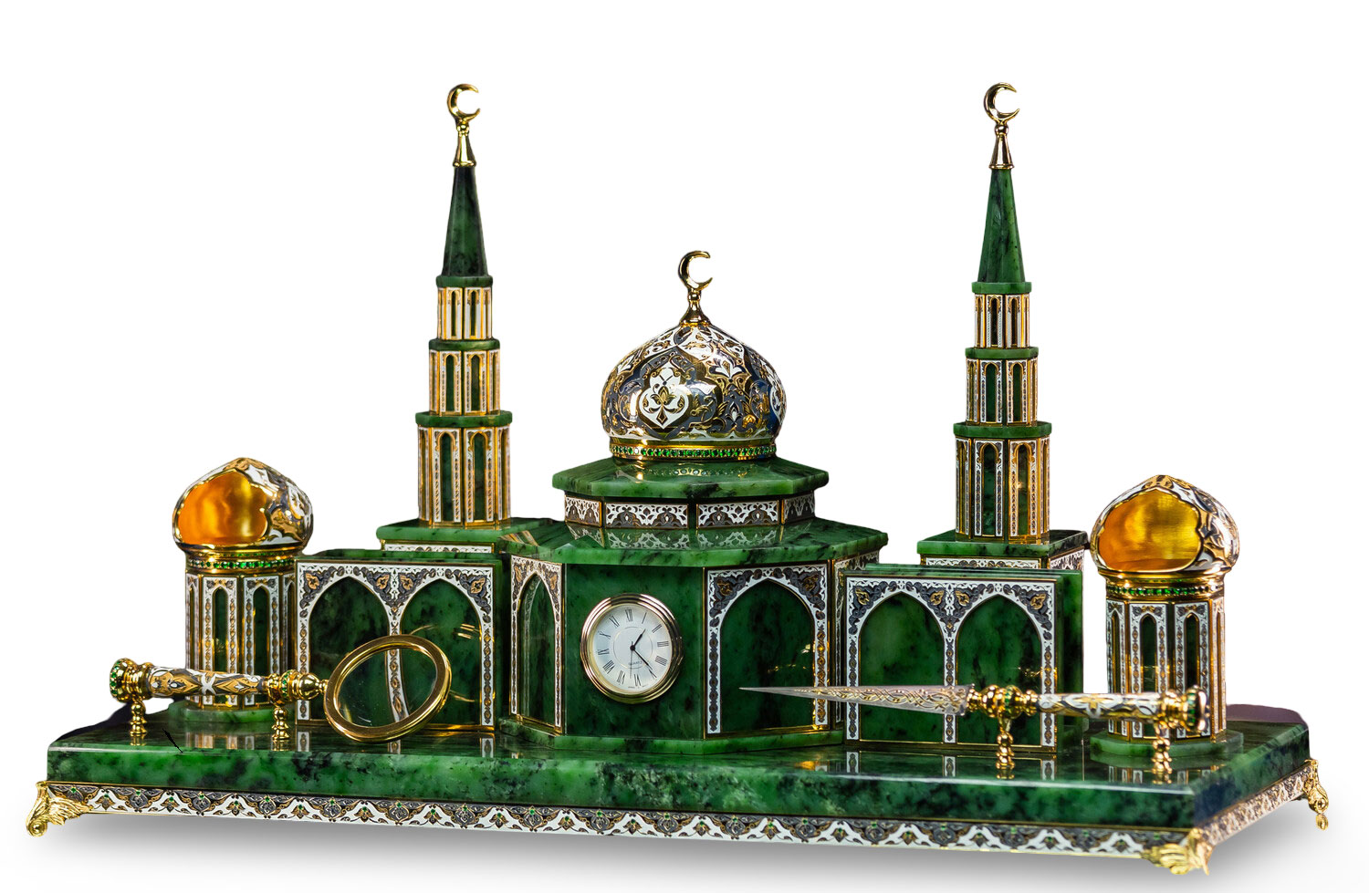 Настольный набор "Мечеть" из нефрита - артикул: 311597 | Мосподарок 