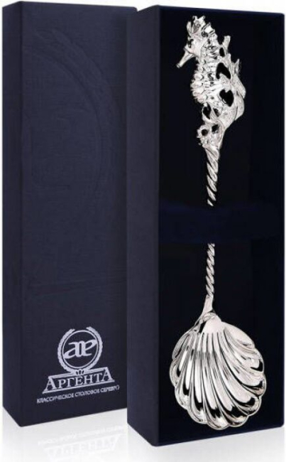 Серебряная чайная ложка "Морской конек" Серебряная чайная ложка "Морской конек"