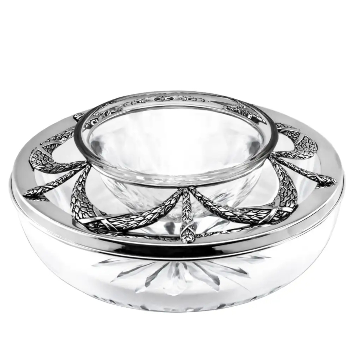 Серебряная икорница "Триумфальная" - артикул: AK01520 | Мосподарок 