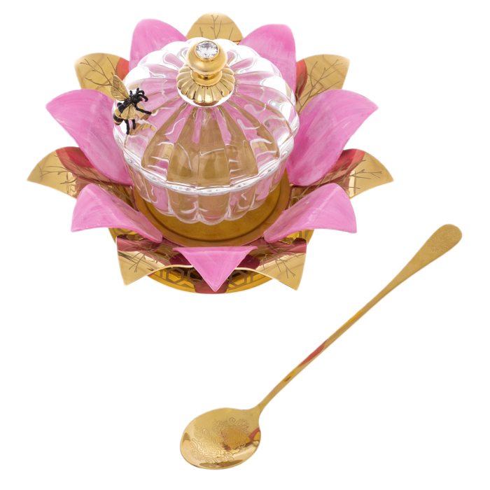 Медовница "Бутон" с белым фианитом, Златоуст - артикул: 301432 | Мосподарок 