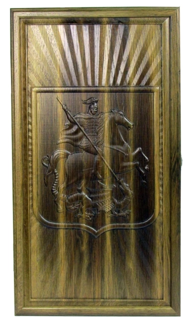 Резные нарды из массива мореного дуба "Москва"