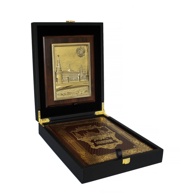 Подарочный набор с плакеткой "Москва - Кремль"