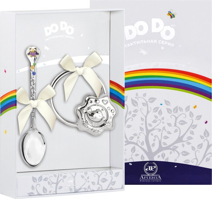 Набор серебряный для малышей DODO "Совенок" (2 предмета) - артикул: AK01478 - стоимость: 22 500 руб. Набор серебряный для малышей DODO "Совенок" (2 предмета) - артикул: AK01478 | Мосподарок