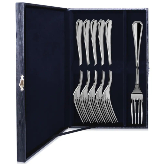 Серебряный набор столовых вилок "Элегант" на 6 персон Серебряный набор столовых вилок "Элегант" на 6 персон