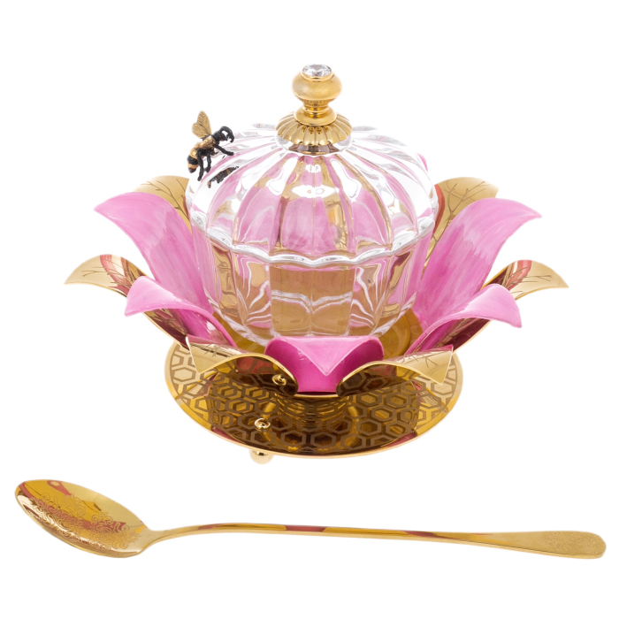 Медовница "Бутон" с белым фианитом, Златоуст - артикул: 301432 | Мосподарок 