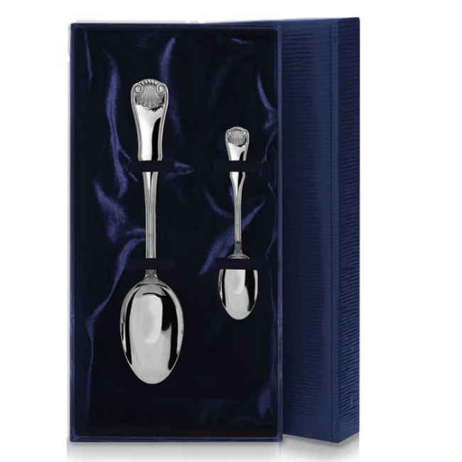 Серебряный столовый набор "Визит": ложка и чайная ложка, на 1 персону