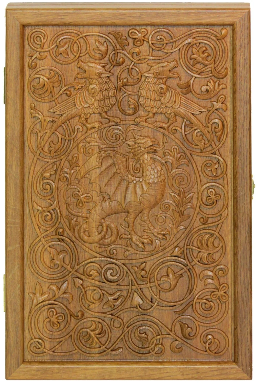 Резные дорожные нарды-шашки из массива чёрного дуба "Василиск" - артикул: 120-152 | Мосподарок 