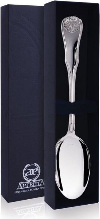 Серебряная столовая ложка "Визит" - артикул: AK01328 - стоимость: 25 900 руб. Серебряная столовая ложка "Визит" - артикул: AK01328 | Мосподарок